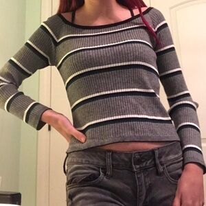 Kendall & Kylie striped sweater